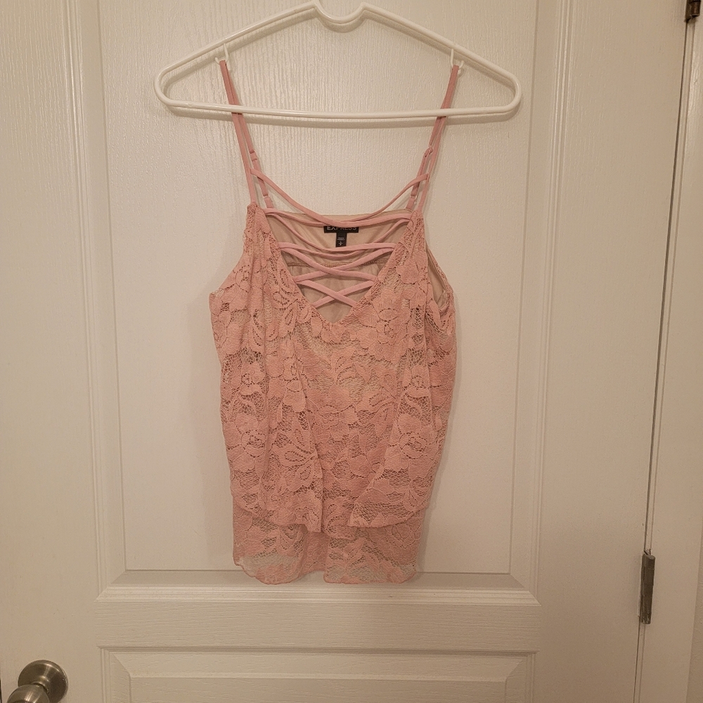 Express Layered Criss Cross Tank